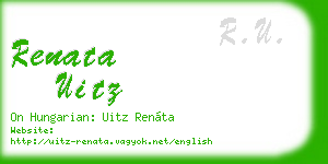 renata uitz business card